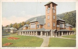 Auditorium Silver Bay Lake George Adirondacks New York 1910c Phostint postcard - £5.52 GBP
