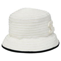 Chanel Cc Bucket Hat In White Paper Women Ecru M - £653.09 GBP