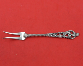 Dobbel Rokokko by Brodrene Lohne Norwegian Sterling Silver Lemon Fork 5 ... - £53.40 GBP