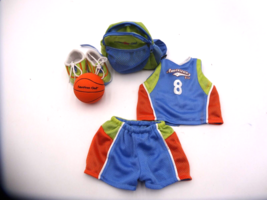 American Girl Doll Basketball Outfit player backpack ball clothing green... - $26.73