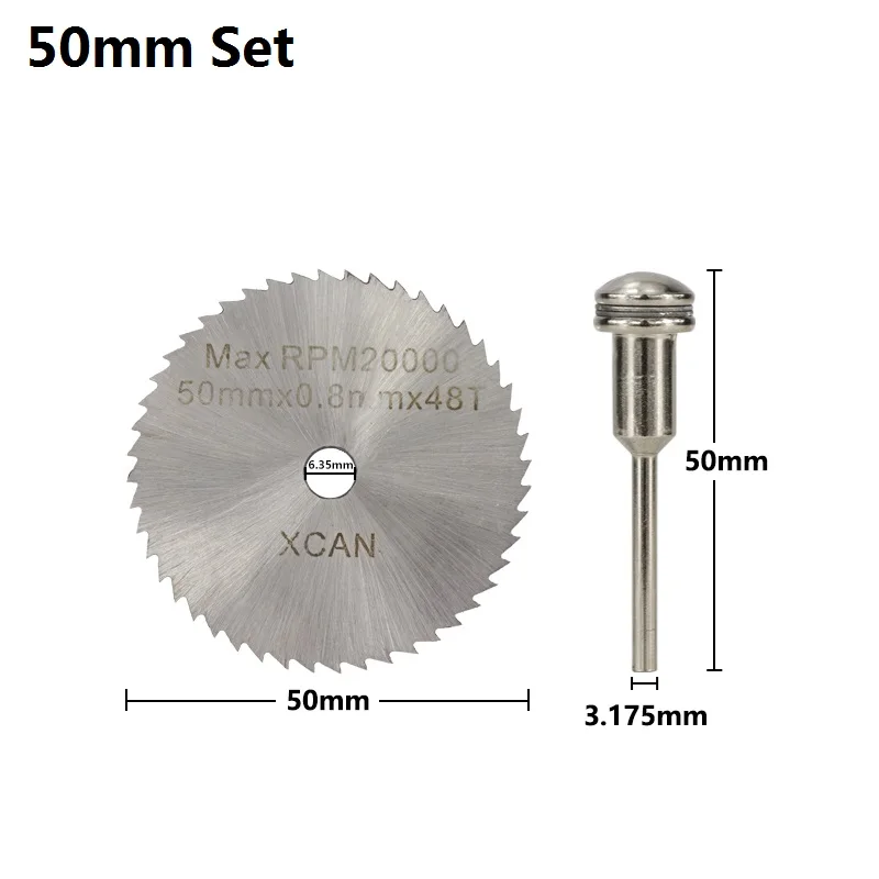 XCAN 1pc 50/60mm HSS Mini Saw Blades Blade with 3.175mm Mandrel Power Tool Acces - £131.39 GBP