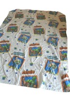 Disney Pixar Toy Story Buzz Lightyear Woody Bullseye Kids Twin Flat Bed Sheet  - £14.46 GBP