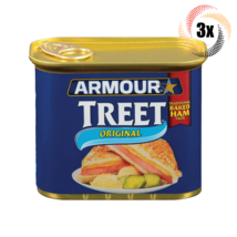 3x Cans Armour Star Treet Original Luncheon Loaf Meat Baked Ham Taste | ... - £18.41 GBP