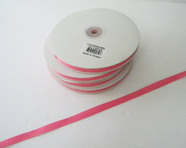 4 Rolls of Hot Pink Grosgrain Ribbon 3/8&quot; X 50 Yards Made in Taiwan Unused  - £14.38 GBP