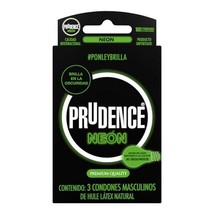 Prudence~Premium Condoms~3 pcs.~Llubricated~NEON GLOW IN THE DARK~NEW - $15.99