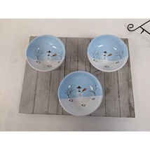 Grottaglie Ceramic Pottery Dinnerware Snowman Set of 3 Bowls Vintage 8&quot; ... - $29.97