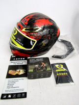 NEW Soman SM955-S Flip Up Full Helmet DOT (L) - Spark Black Red (+ Earph... - $118.75