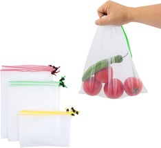 Reusable Mesh Produce Bags, Pack of 15, S, M, L - £8.47 GBP