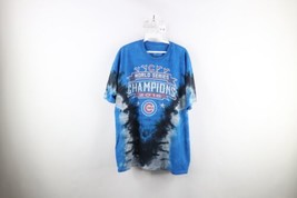 Retro Liquid Blue Mens XL Faded Acid Wash 2016 World Series Chicago Cubs T-Shirt - £39.11 GBP