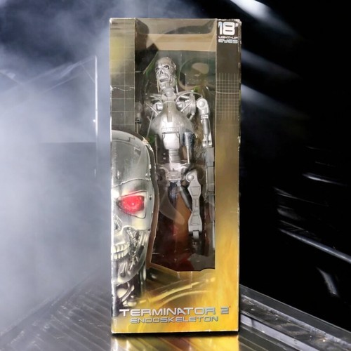 Vtg NECA Terminator 2 Endoskeleton T-800 Light up Eyes 1/4 Scale 18&quot; Fig... - $248.31