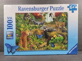 Ravensburger Wild Jungle 100 XXL Pc Puzzle Cheetah Butterfly Monkey Fun ... - $29.69