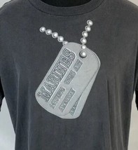 Vintage Marine Corps T Shirt Single Stitch Dog Tags Army XL USA 80s 90s - $24.99