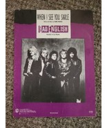 Bad English &quot;When I see you smile&quot; Sheet Music Song 1989 Real Songs Dian... - £12.04 GBP