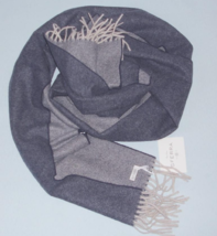 Sferra Ultra soft Navy Cashmere Scarf Double Sided with Fringe 13x80" Ne... - $249.00