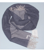 Sferra Ultra soft Navy Cashmere Scarf Double Sided with Fringe 13x80" Ne... - $390.65