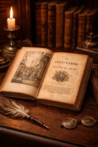 18th Century The Spectator Leather Bound Book Addison Steele 1712 Antiqu... - $126.42