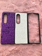 For Samsung Z Fold 3 Shockproof Cute Pattern PU Leather Case Cover - £10.46 GBP+