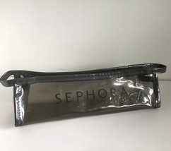 Sephora Clear Vinyl Makeup Bag Cosmetic Pouch Zip - $7.25