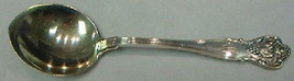 New Vintage by Durgin Sterling Silver Chocolate Spoon Gold Washed Pointed 4 1/4&quot; - £45.77 GBP