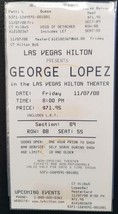 GEORGE LOPEZ - NOV. 07, 2008 LAS VEGAS HILTON LARGE CONCERT TICKET STUB - $10.00