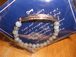 Keep Collective Beaded Engravable Bracelet (New) GRAY/ROSE Gold - Ohana M EAN S... - £27.40 GBP