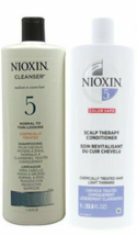 NIOXIN System 5 Cleanser &amp; Scalp Therapy 33.8oz liter SET - £31.84 GBP