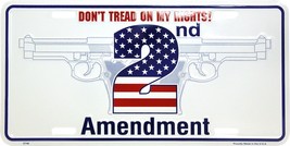 Don&#39;t Tread on My Rights 2nd Amendment License Plate Auto Tag Sign - $3.95