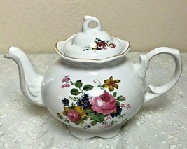 Arthur Wood &amp;Son Staffordshire Vintage Porcelain Teapot #6453   6&quot; x 10&quot; x 6.5&quot; - £40.23 GBP