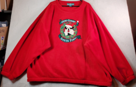 Big Dogs Sweatshirt Unisex Size 4X Red Santa Polyester Long Sleeve Round Neck - £31.99 GBP