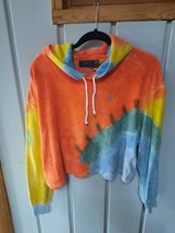 Polo Ralph Lauren Tie Dye Crop Hoodie Sweatshirt NWT Sz L - $84.15