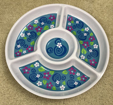 Disney Minnie Mouse Hawaiian Floral Party Serving Platter Round Plastic ... - $36.62
