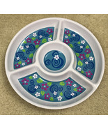 Disney Minnie Mouse Hawaiian Floral Party Serving Platter Round Plastic ... - $36.62