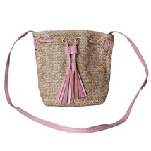 Drawstring Women&#39;s Straw Bucket Bag Summer Woven  Bags Shopping Purse Beach Hand - £91.80 GBP