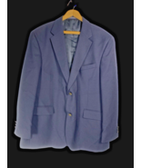 Dockers Blazer 44R Sport Coat Suit Jacket Navy Blue Mens 2 Button Wool B... - $49.39