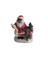 Christmas Village Figurine Santa Claus Reading Wishlist Toy Bag 1.75&quot; - $159.83 MXN