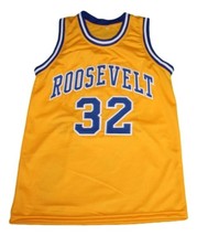 J. Erving Custom Roosevelt High School Basketball Jersey Sewn Yellow Any Size - £27.53 GBP+