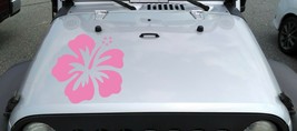 Hibiscus Flower Vinyl Hood Decal V5 - Hawaiian Truck 4x4 Tropical Plant  Die Cut - £6.75 GBP+