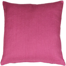 Tuscany Linen Orchid Pink Throw Pillow 17x17, Complete with Pillow Insert - £29.02 GBP