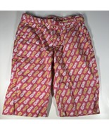 Lands’ End Boys Pineapple Print Shorts Size 10 Slim Pink Yellow Cotton S... - $21.72 CAD
