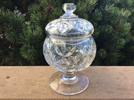 Flint Glass Four Petal Covered Candy Compote McKee Glass Co. 1850s EAPG - $70.13