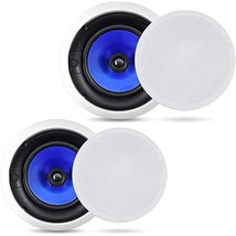 2-Way In-Wall In-Ceiling Speaker System - Dual 8 Inch 300W Pair Of Ceiling Wall  - £125.52 GBP