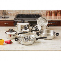 17pc Stainless Steel Cookware Set - £291.16 GBP