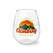 Personalized Stemless Wine Glass w/ Mountain Design, 11.75oz, Outdoor Adventure  - £18.93 GBP