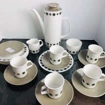 J G Meakin Coffee Tea Set 21 Pcs Cups Saucers Allegro MCM Retro 60s England - $77.67