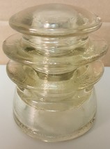 (BB) Armstrong&#39;s T.W. Wire Insulator Clear Glass 3.5&quot; Tall - £4.72 GBP