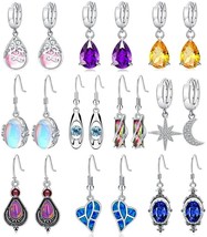 earrings for women -Silver Plated Dangle Earrings Set BoRuo Filigree Drop Double - £9.30 GBP
