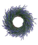 JUST FOR PARTY 18&quot; Lavender Wreath Purple Artificial Spring Summer Decor - $453.27 MXN