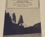 Vintage Marine Park Brochure Juneau Alaska Sightseeing Tours BRO11 - £5.44 GBP