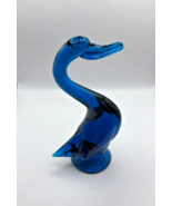 Vintage MCM Viking Epic Glass Duck Figurine 9 3/4” Bluenique HTF - £69.91 GBP