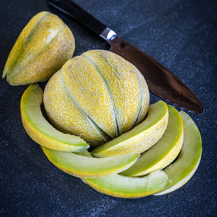 MELON ANANAS D&#39;AMERIQUE A CHAIR VERTE, 10 SEEDS R - $14.35